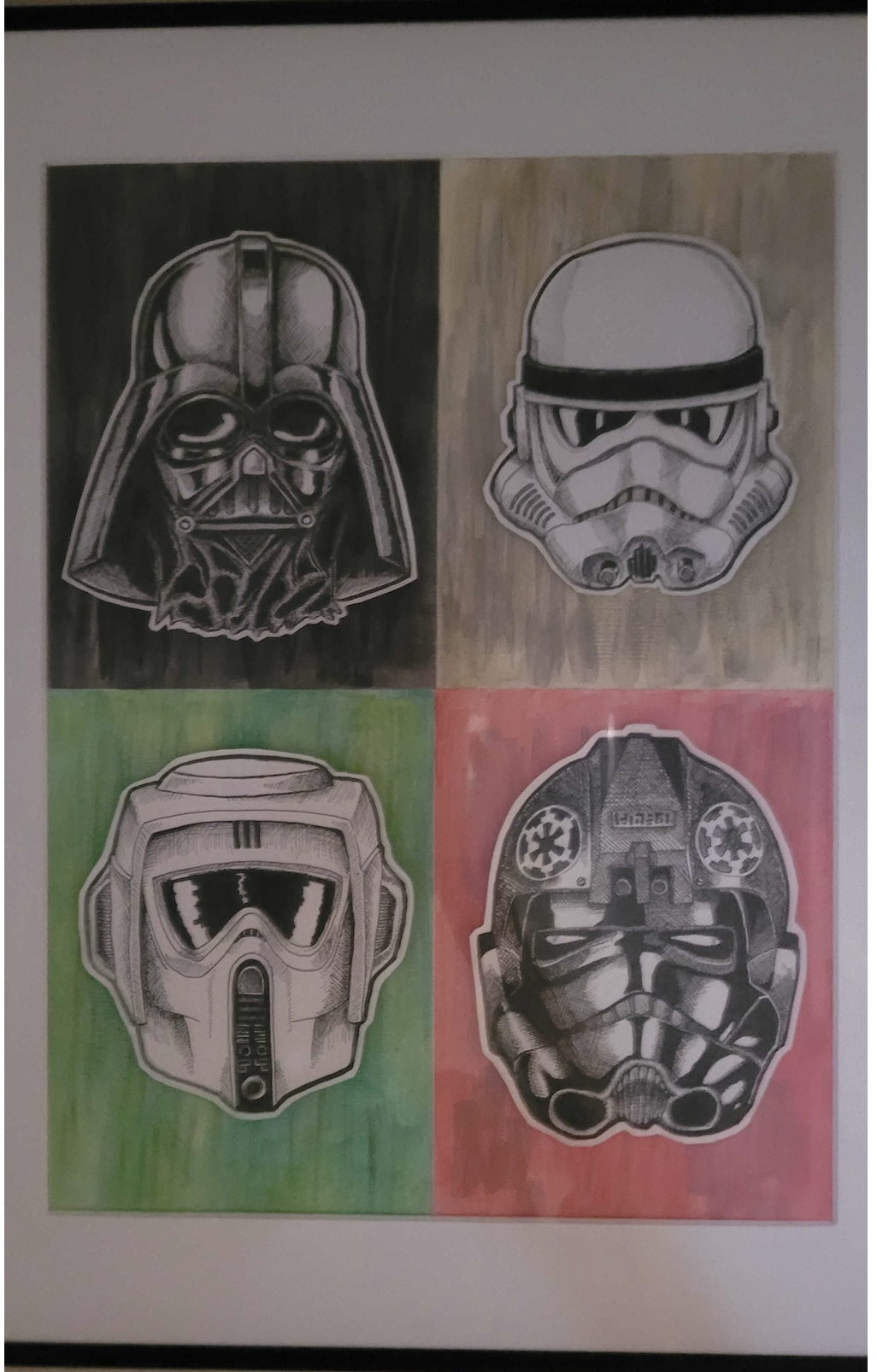 Finished Helmets of our Youth Star Wars piece
