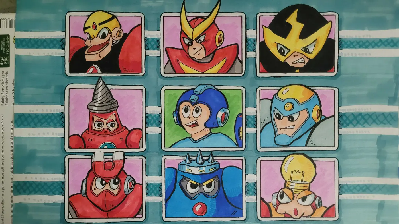 Mega Man Character Grid