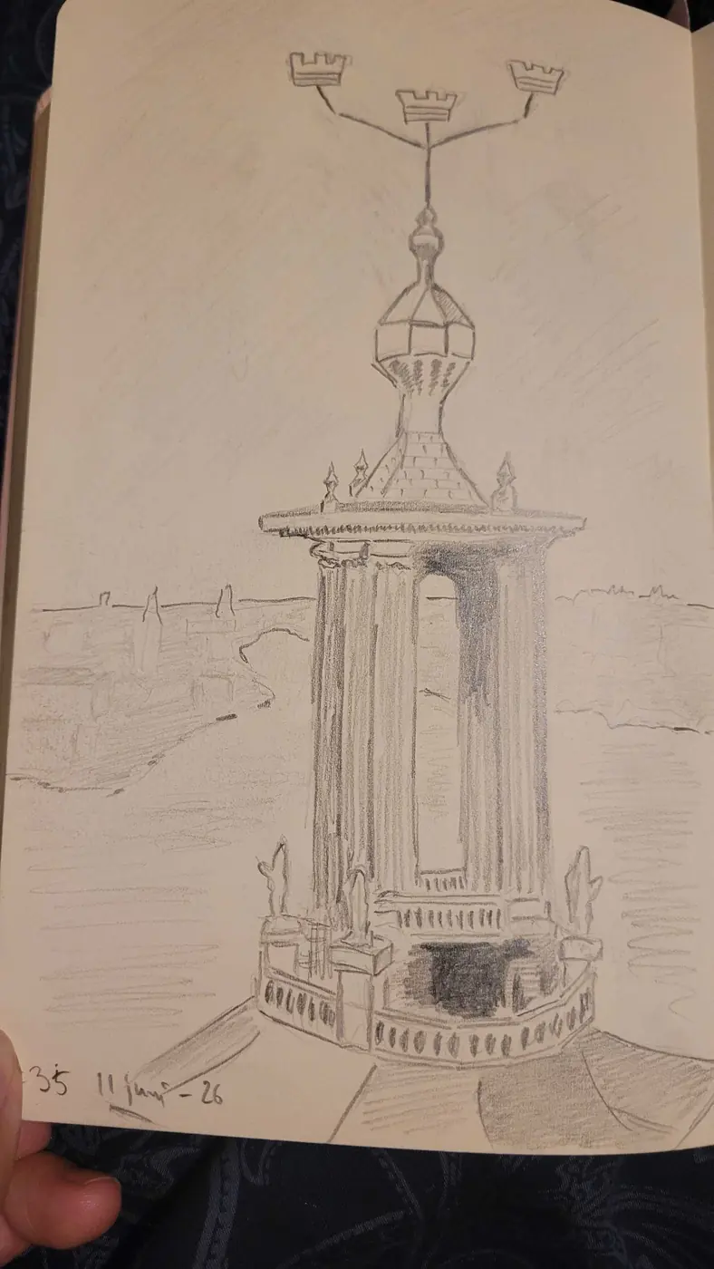 Stockholm skyline sketch