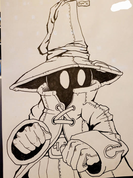 Vivi – Final Fantasy IX (Black & White)